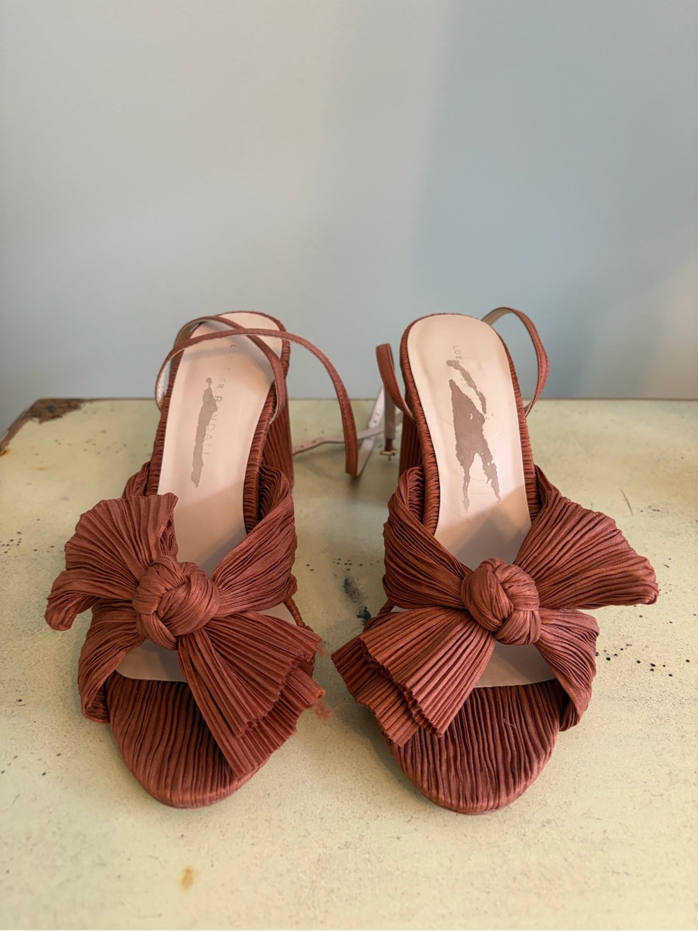 Loeffler Randal Slingback Sandals in Rust